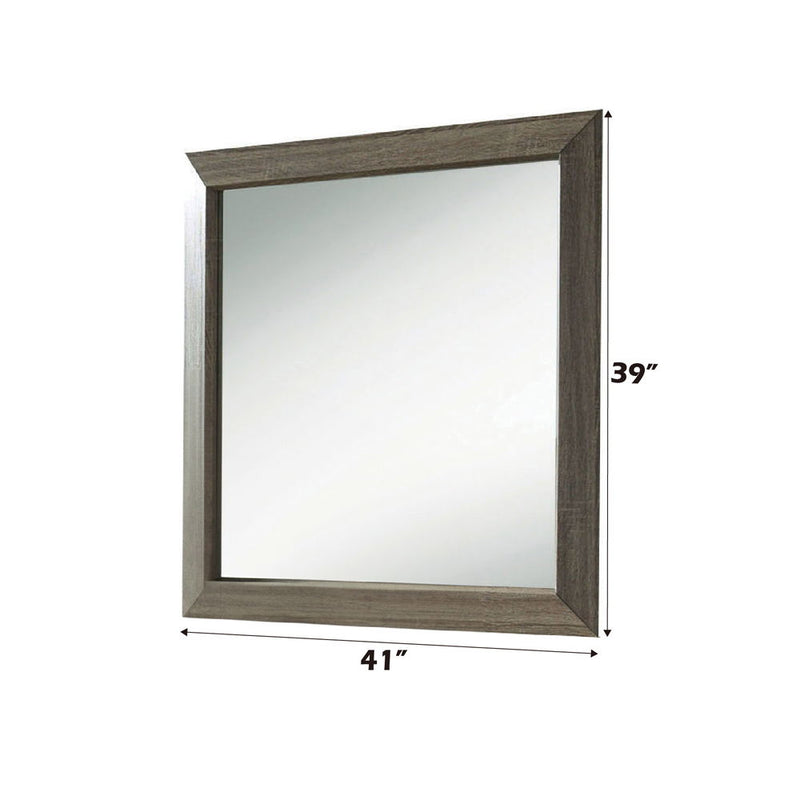 Lyndon - Mirror - Weathered Gray Grain - R&R Furniture Gallery (Fountain Valley, CA)