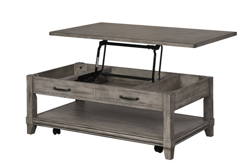 Lift Top Cocktail Table With Casters - Gray - R&R Furniture Gallery (Fountain Valley, CA)