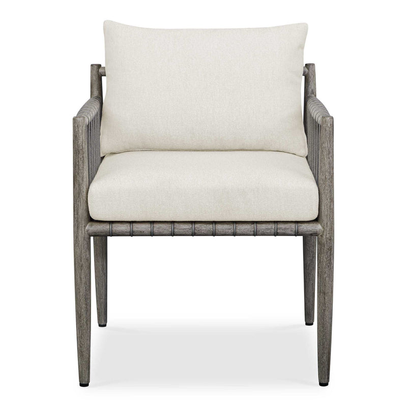 Borneo - Outdoor Dining Chair - White / Dark Gray