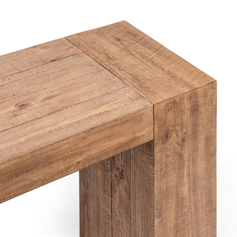 Classic Home Clayton coffee table with a wooden finish, suitable for living room decor, shown from a front view.