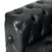Comfy 3 Seat Sofa & Wooden Legs, For Living Room And Study - Black - R&R Furniture Gallery (Fountain Valley, CA)