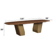 Jamonica - Dining Table - Brown / Gold - R&R Furniture Gallery (Fountain Valley, CA)