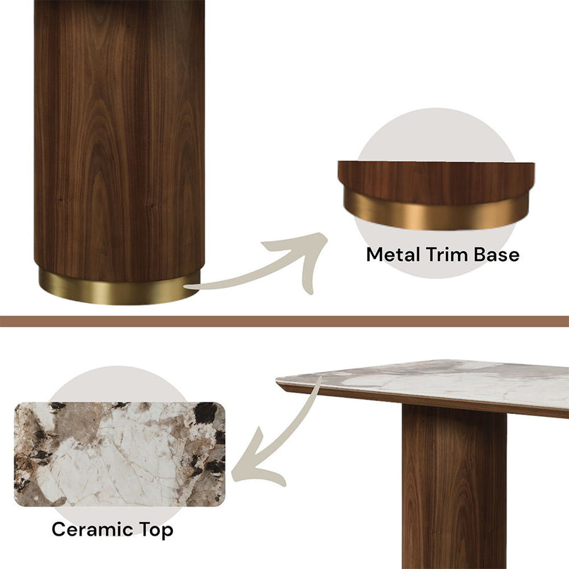 Willene - Dining Table With Ceramic Top - R&R Furniture Gallery (Fountain Valley, CA)