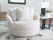 Cuddle Plush - Oversized Swivel Accent Chair - Arctic - R&R Furniture Gallery (Fountain Valley, CA)
