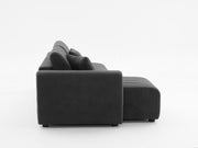 Jessica lamb wool sectional sofa with chaise from Urban Retreats, featuring a modern stationary design and plush seating.