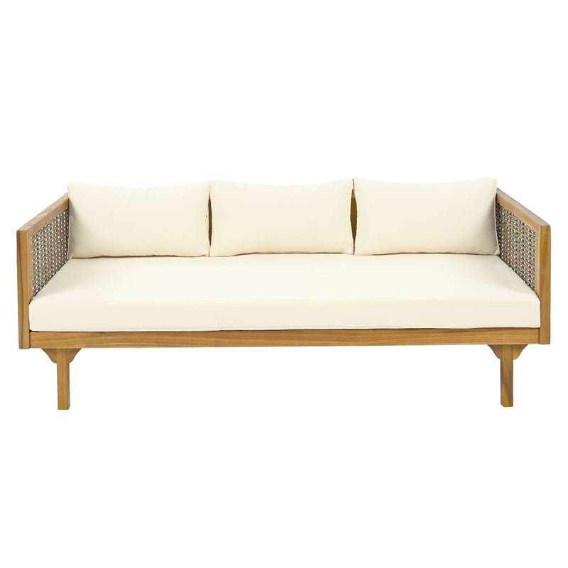 Claremont - 3 Seater Daybed Teak Acacia Wood Water Resistant Cushions - R&R Furniture Gallery (Fountain Valley, CA)