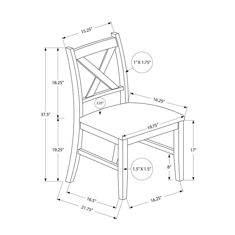 Dining Chair Side, Upholstered For Dining Room, Transitional (Set of 2) - R&R Furniture Gallery (Fountain Valley, CA)