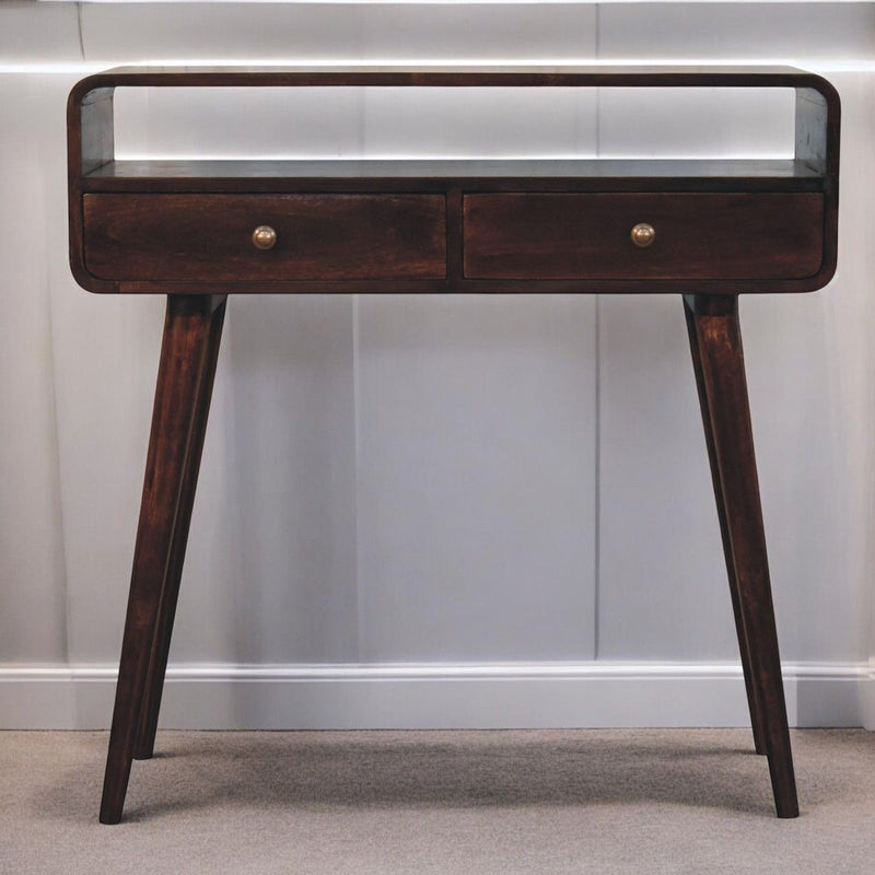 Solid Wood Curved Console Table - R&R Furniture Gallery (Fountain Valley, CA)