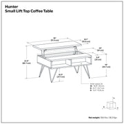 Hunter - Lift Top Coffee With Hidden Storage - Oak - R&R Furniture Gallery (Fountain Valley, CA)