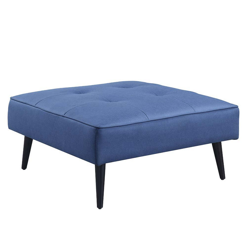 Nafisa - Adjustable Sofa & Ottoman - Blue Fabric - R&R Furniture Gallery (Fountain Valley, CA)