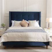 Peyton - Upholstered Bed With 54" High Headboard, Traditional Hand Buttoned Tufting - R&R Furniture Gallery (Fountain Valley, CA)