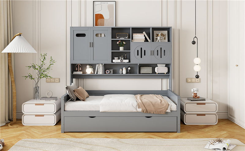 Daybed With All-In-One Cabinet And Shelf - R&R Furniture Gallery (Fountain Valley, CA)