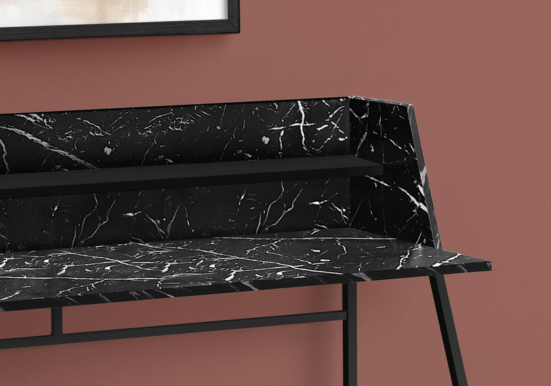 Computer Desk For Home Office, Laptop, Storage Shelves, Marble Look Contemporary & Modern - R&R Furniture Gallery (Fountain Valley, CA)