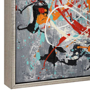 Hand painted canvas art titled Organized Chaos in Pearl Silver by Uttermost, featuring abstract, textured artwork on a decorative canvas.