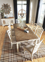 Realyn - Rectangular Dining Room Extension Table - Chipped White - R&R Furniture Gallery (Fountain Valley, CA)