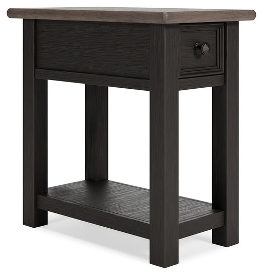 Tyler Creek - Chair Side End Table - Black / Gray - R&R Furniture Gallery (Fountain Valley, CA)