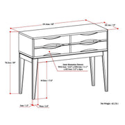 Harper - Hallway Console Table - Walnut Brown - R&R Furniture Gallery (Fountain Valley, CA)