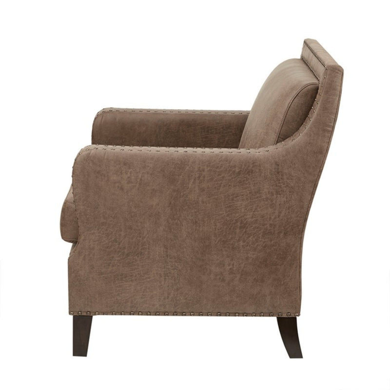 Shasta - Accent Chair With And Nail Buttons - Brown - R&R Furniture Gallery (Fountain Valley, CA)