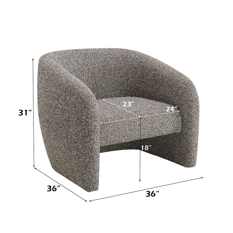 Livia - Accent Chair - Brown & Gray Tweed - R&R Furniture Gallery (Fountain Valley, CA)