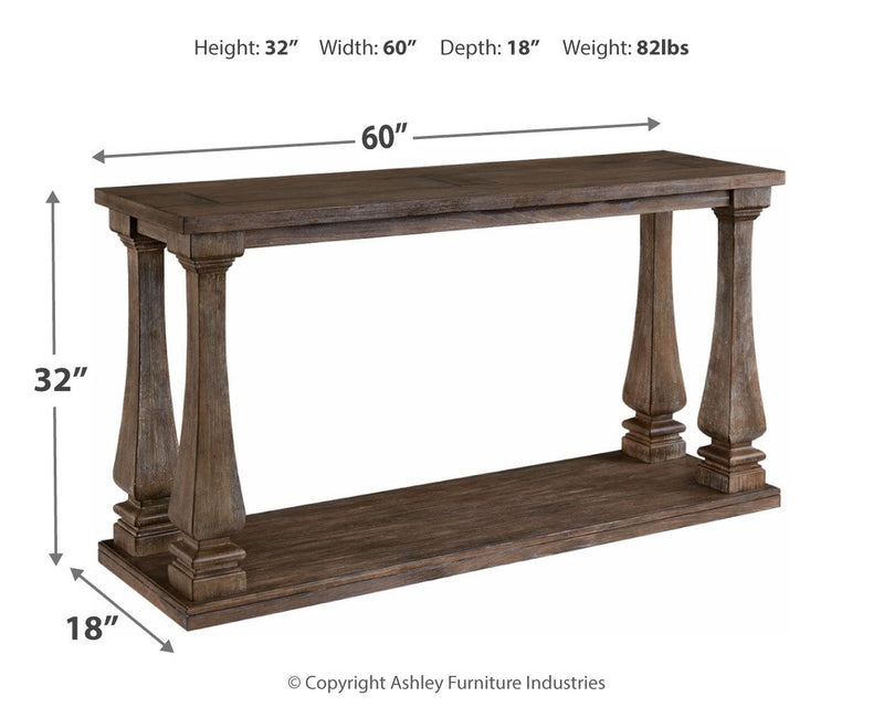 Johnelle - Sofa Table - Gray - R&R Furniture Gallery (Fountain Valley, CA)