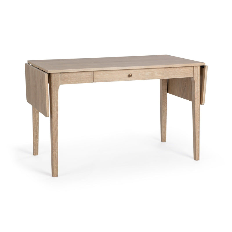 Classic Home Karl extendable coastal drift writing desk with sleek wooden surface and adjustable length for versatile workspace.
