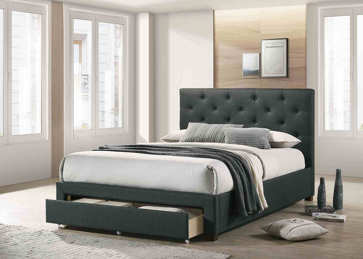 Sybella - Full Bed, Dark Gray