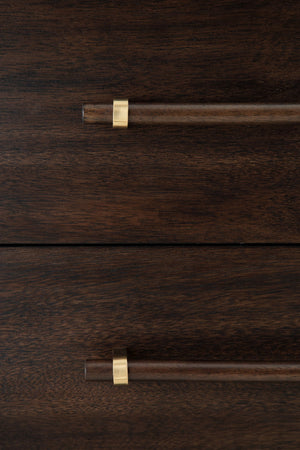 Dantenton - Five Drawer Chest - Merlot - R&R Furniture Gallery (Fountain Valley, CA)