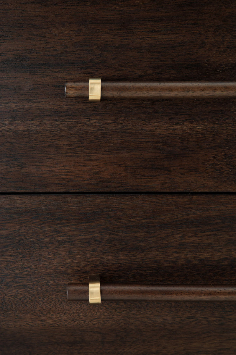 Dantenton - Five Drawer Chest - Merlot - R&R Furniture Gallery (Fountain Valley, CA)