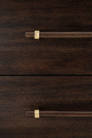 Dantenton - Two Drawer Night Stand - Merlot - R&R Furniture Gallery (Fountain Valley, CA)