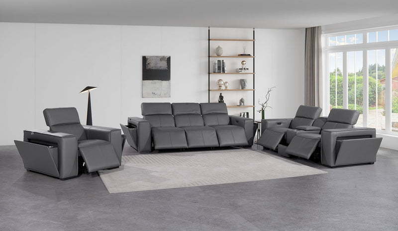 1224 - 7-Piece Modular Power Reclining Sofa, Loveseat & Chair Set In With 6 Power Recliners & Power Headrests