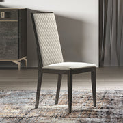 Venezia - Synthetic Leather Side Chair (Set of 2) - Gray - R&R Furniture Gallery (Fountain Valley, CA)
