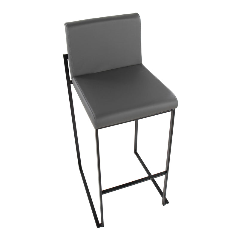 Lumi Source Fuji contemporary high back barstool with elegant design, featuring a sleek modern look and comfortable seating.