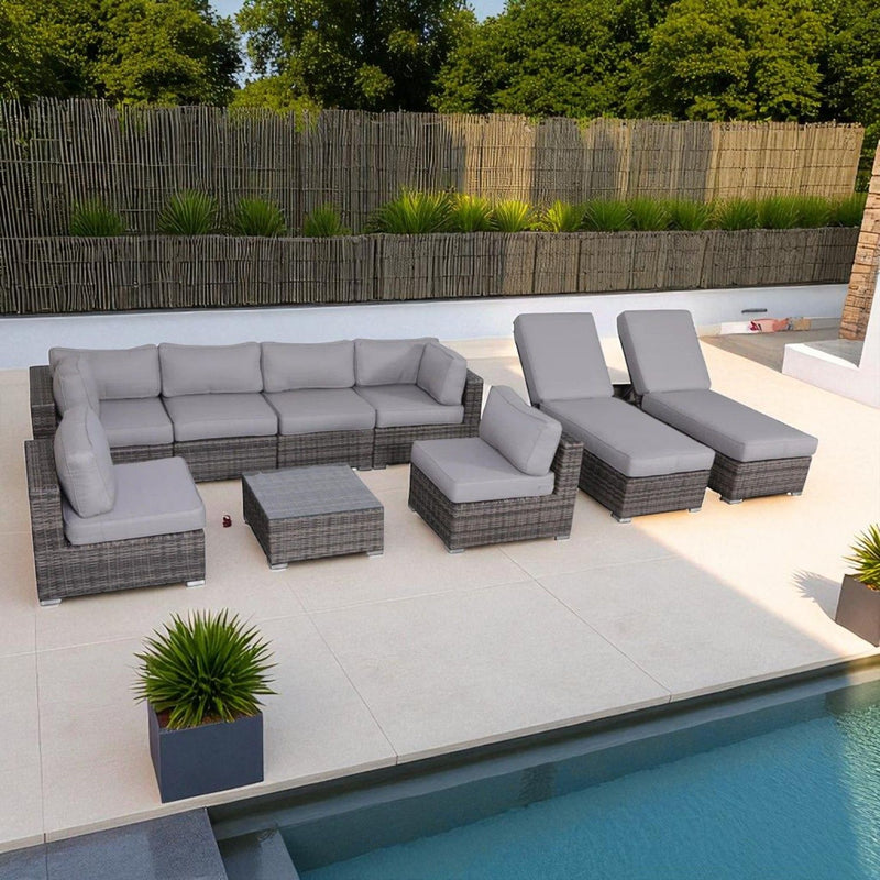 Seating Set With Cushions Handcrafted Wicker Design - R&R Furniture Gallery (Fountain Valley, CA)