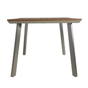 Outdoor Dining Table With Eucalyptus Wood Topped - Silver - R&R Furniture Gallery (Fountain Valley, CA)