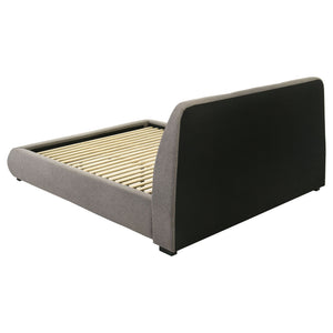 Modern Upholstered Platform Bed With Tufted Headboard