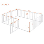 Metal Floor Bed Frame With Fence And Door - R&R Furniture Gallery (Fountain Valley, CA)