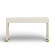 Dani - Faux Shagreen 2-Drawer Console Table - Cream - R&R Furniture Gallery (Fountain Valley, CA)
