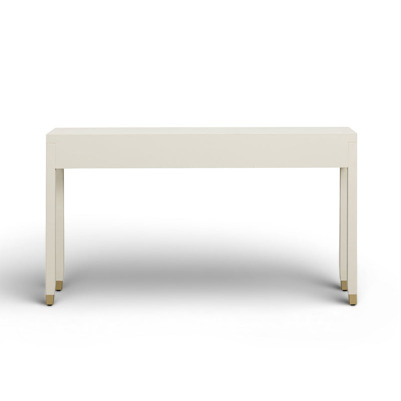Dani - Faux Shagreen 2-Drawer Console Table - Cream - R&R Furniture Gallery (Fountain Valley, CA)