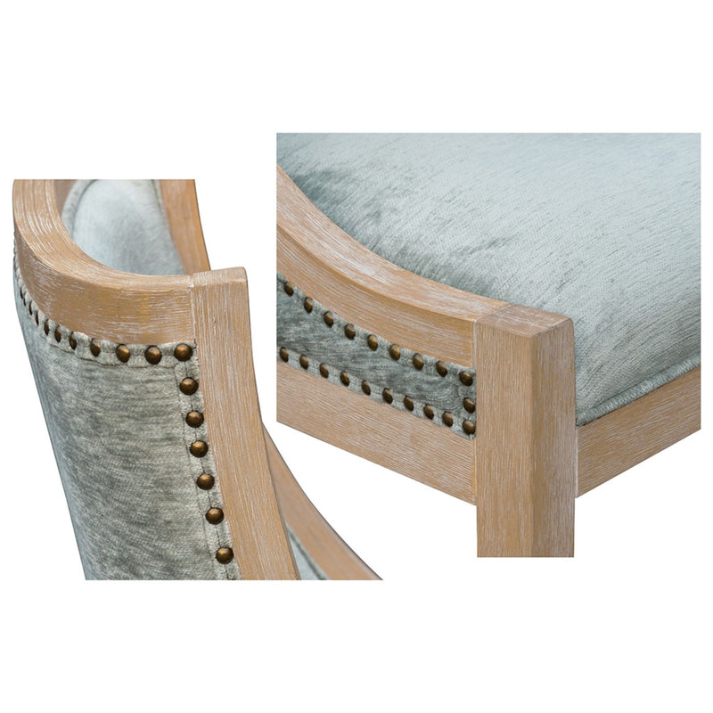 Upholstered Dining Chair With Nailhead Trim - R&R Furniture Gallery (Fountain Valley, CA)