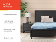 Sierra Sleep® Peak 2.0 10 Memory Foam Mattress showing a neatly made bed with the mattress on a bed frame.