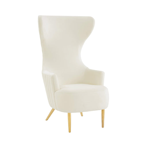 Julia - Velvet Channel Tufted Wingback Chair - R&R Furniture Gallery (Fountain Valley, CA)