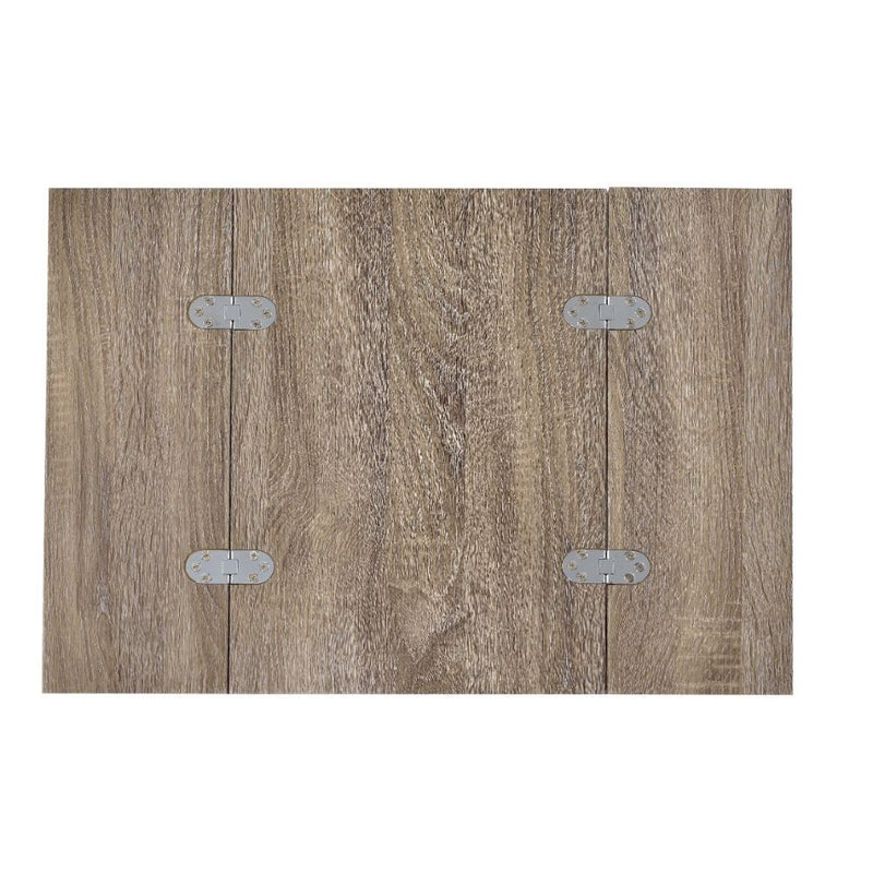 Danson - Accent Table - Weathered Oak & Chrome - R&R Furniture Gallery (Fountain Valley, CA)