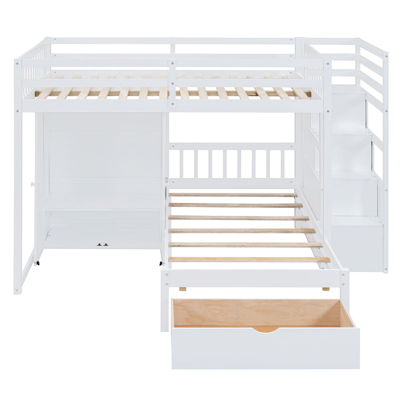 Bunk Bed With Wardrobe, Drawers - R&R Furniture Gallery (Fountain Valley, CA)