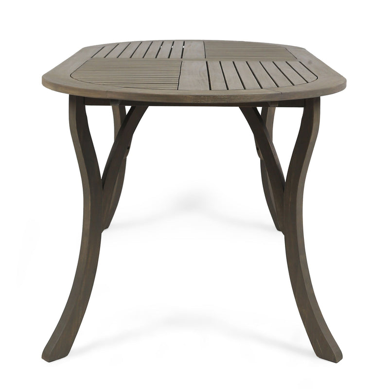 Outdoor Table With Smooth Lines, Slat Top - R&R Furniture Gallery (Fountain Valley, CA)