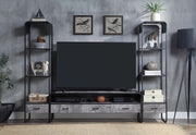 Raziela - TV Stand Side Pier - Concrete Gray & Black - R&R Furniture Gallery (Fountain Valley, CA)