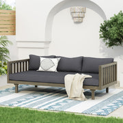 Claremont - 3 Seater Daybed Teak Acacia Wood Water Resistant Cushions - R&R Furniture Gallery (Fountain Valley, CA)