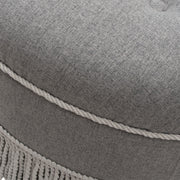 Yolanda - Round Upholstered Accent Ottoman - R&R Furniture Gallery (Fountain Valley, CA)