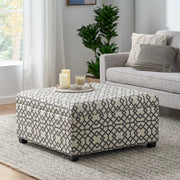 Richmond - Storage Ottoman With Unique Pattern And Ample Storage - Gray - R&R Furniture Gallery (Fountain Valley, CA)