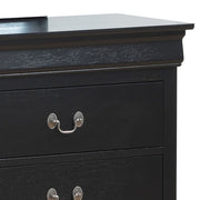Elegant black dresser from Glory Furniture with traditional design, featuring multiple drawers and classic style.