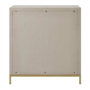 Uttermost Alessia 2-door accent cabinet in light brown wood with sleek design and modern hardware.